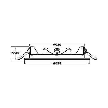 Braytron LED Einbaustrahler LED Einbaustrahler Einbau Leuchte Neutralweiß 24W Ø 29,8cm