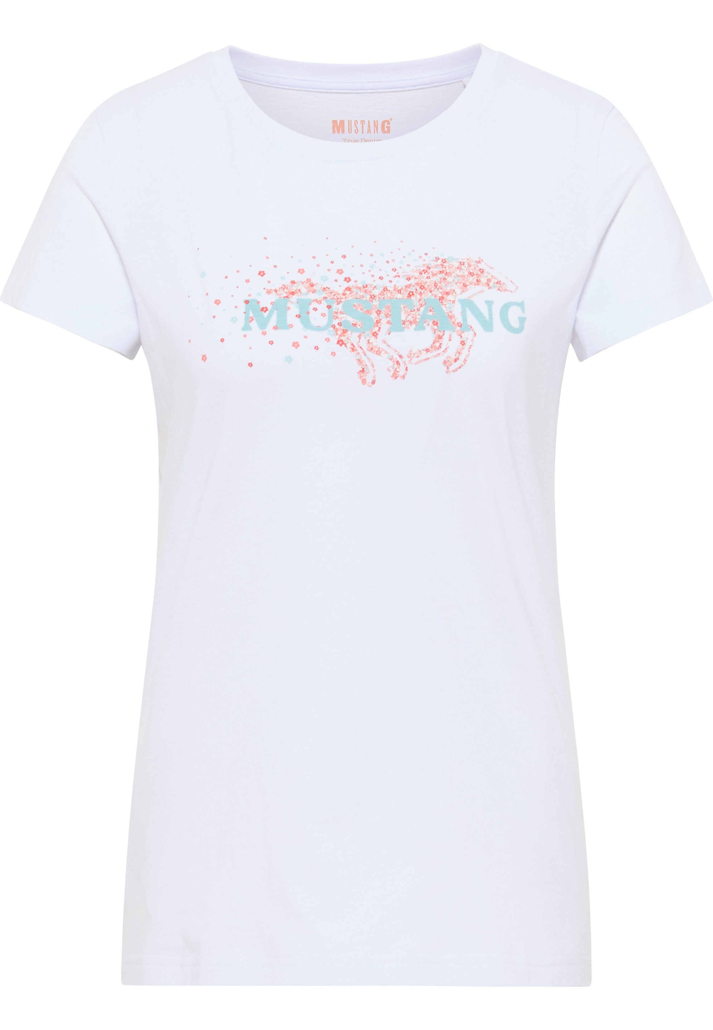 MUSTANG T-Shirt Alexia C Print weiß