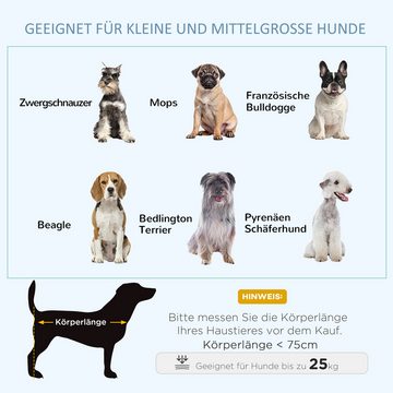 PawHut Hundehütte Hundebox, Hundehaus für kleine und mittelgroße Hunde, Stahl, Schwarz, 94L x 58B x 78H cm