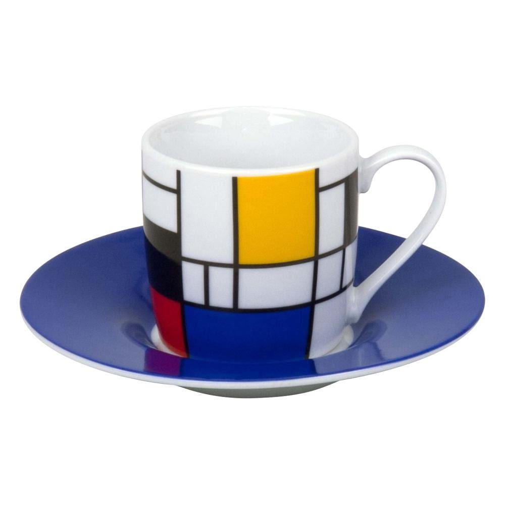 Könitz Espressotasse Hommage Small Fragments mit Untertasse 85 ml, Porzellan