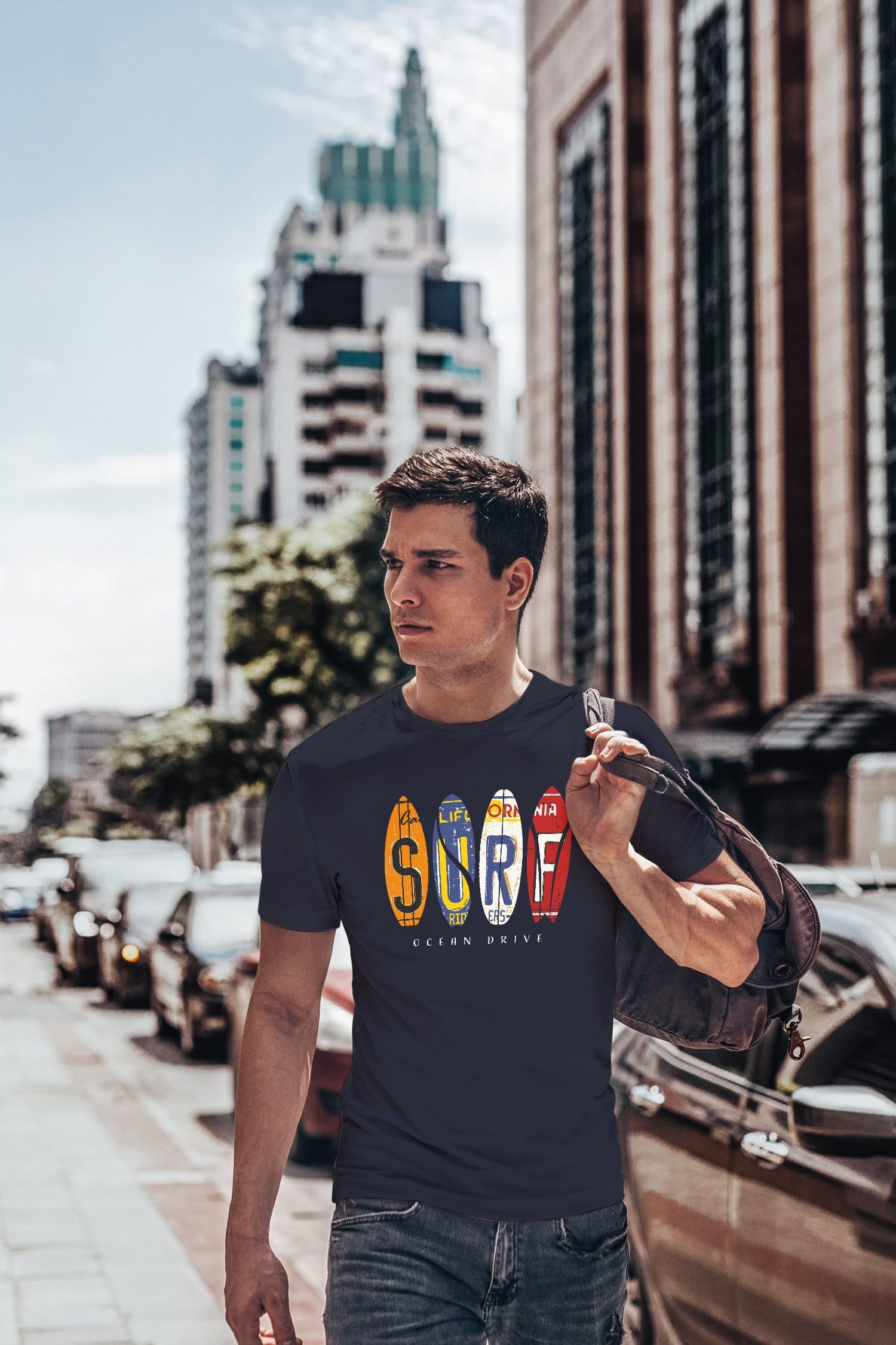 Neverless Print-Shirt Herren T-Shirt Print Surfboards California Surfing Oc günstig online kaufen