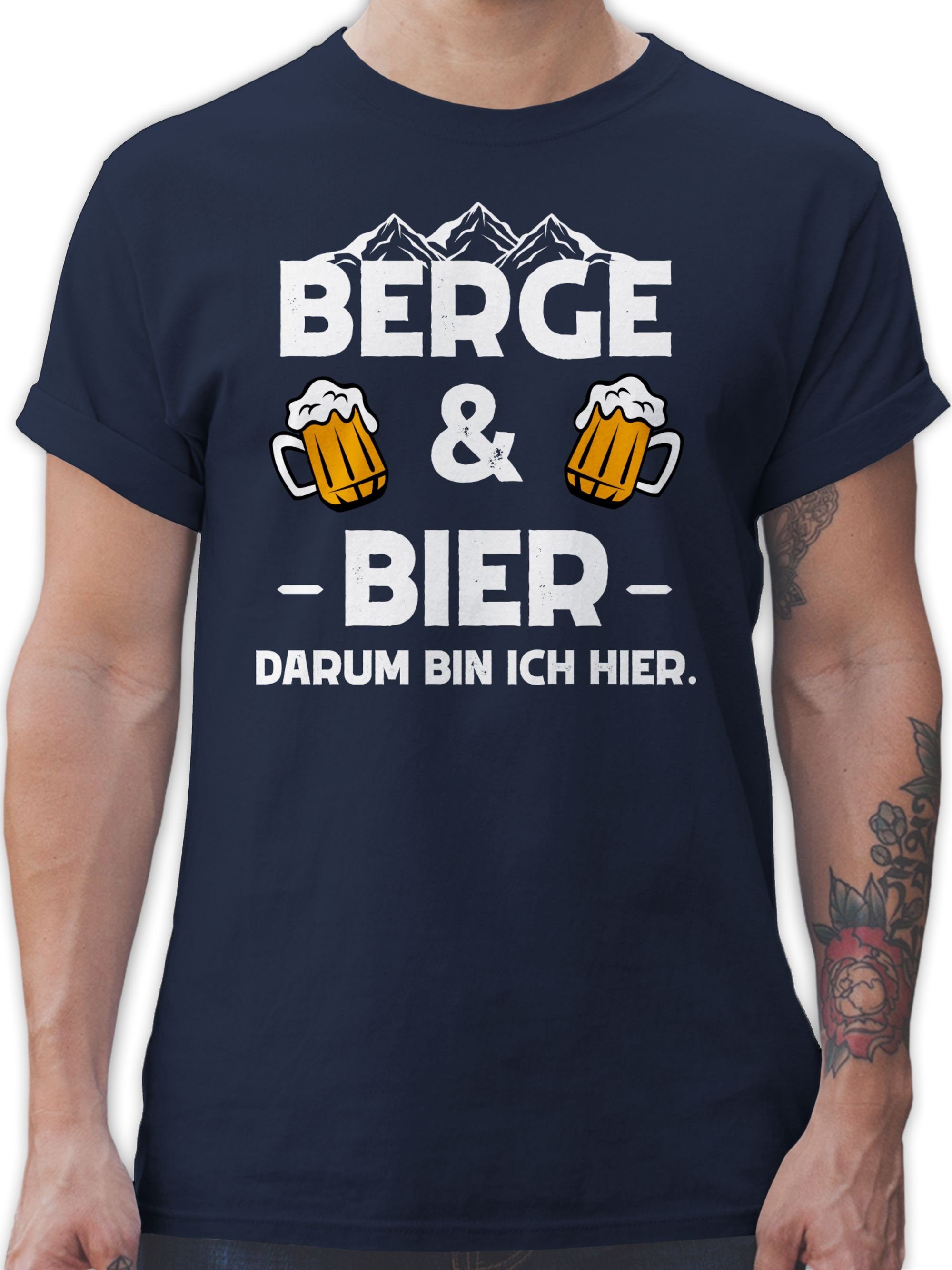 T-Shirt Shirtracer Berge Navy 3 Ski Apres Blau Bier Party und