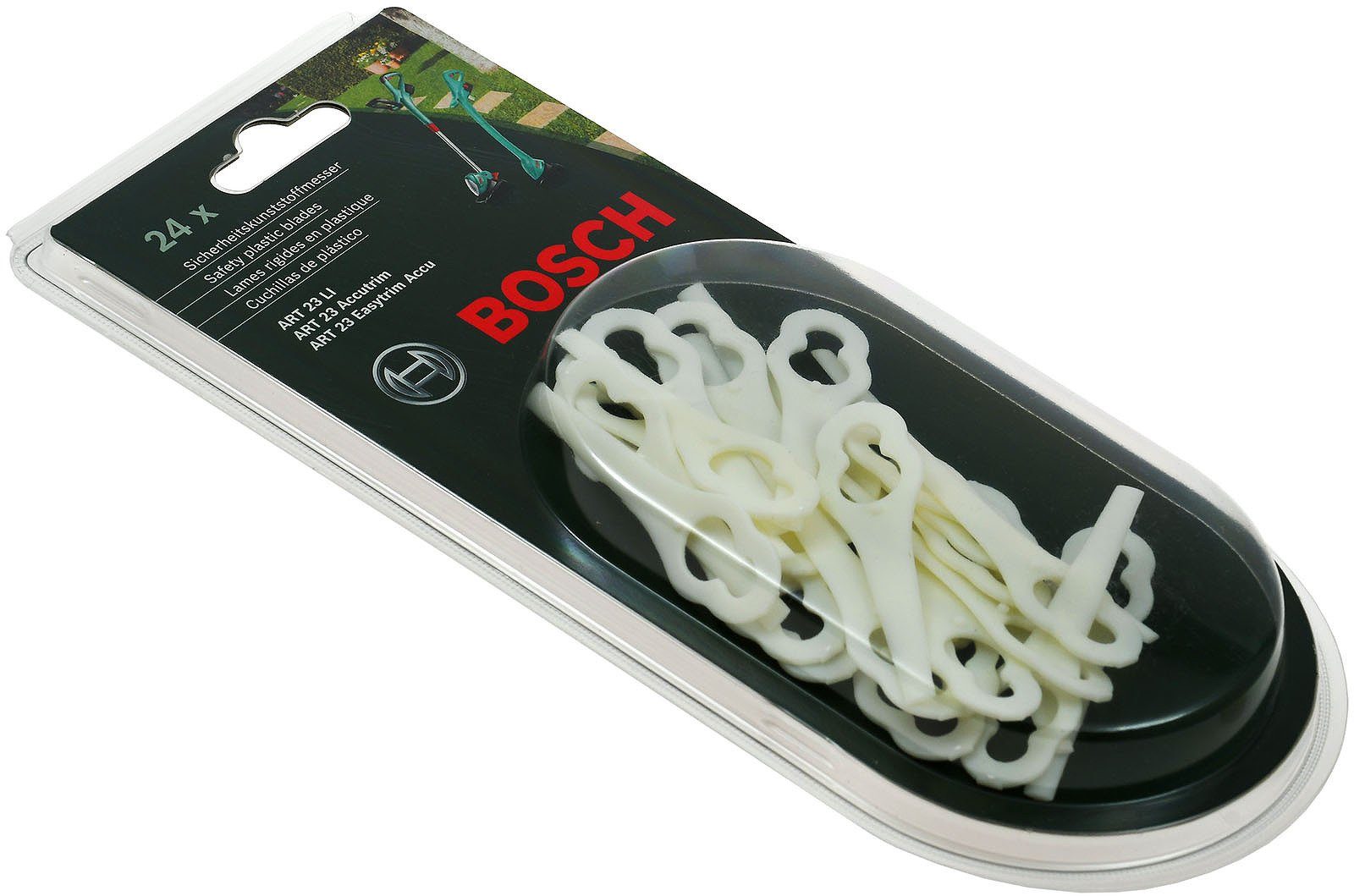 BOSCH Rasenmähermesser 24x Bosch Kunststoff-Ersatzmesser, Systemzubehör günstig online kaufen