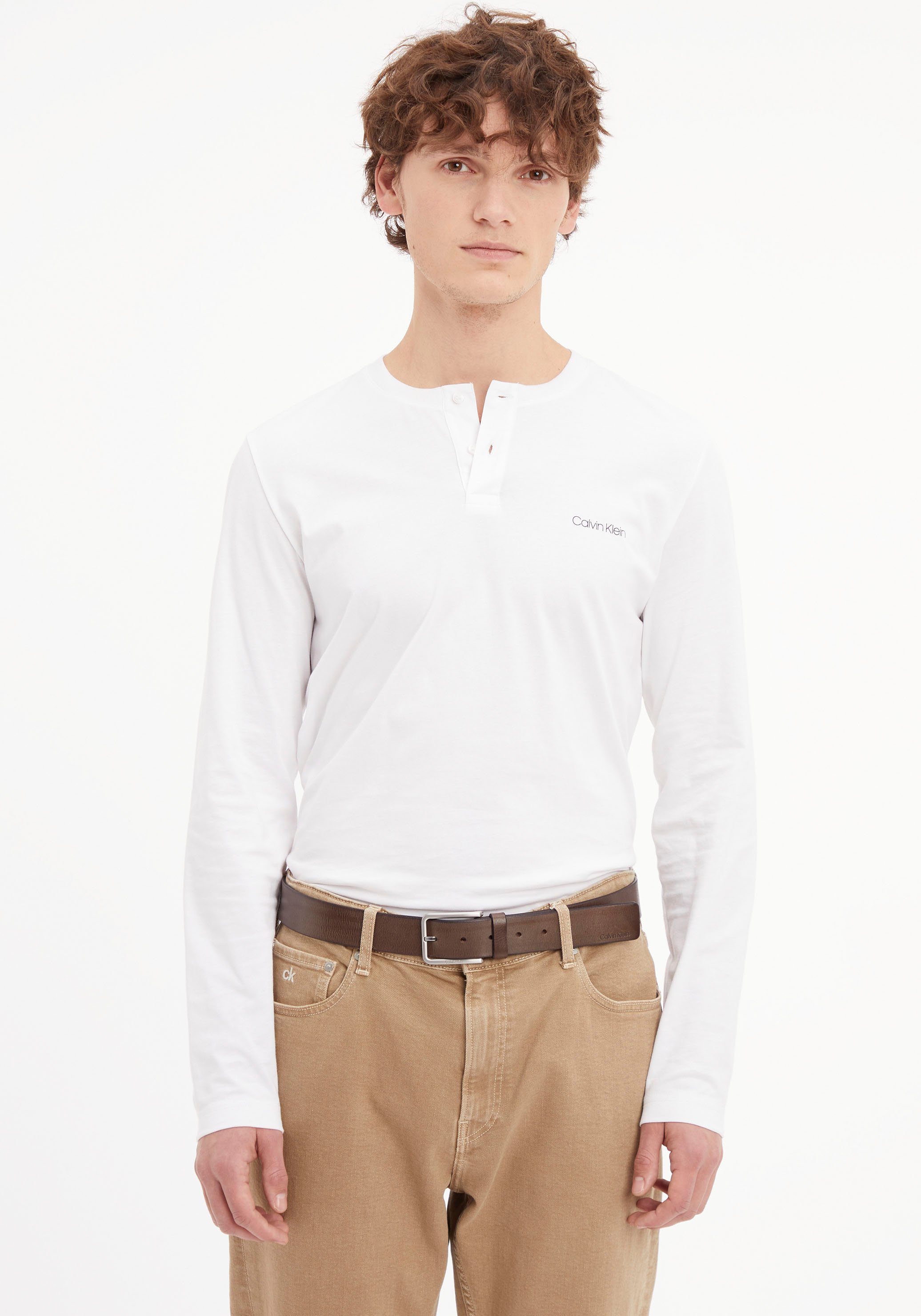 Calvin Klein Ledergürtel aus geöltem Narbenleder günstig online kaufen