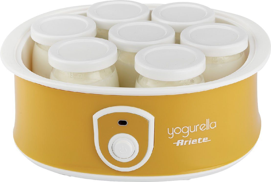Ariete Joghurtbereiter 617 Yogurella, 6 Portionsbehälter, je 185 ml, mit 7 Portionsgläsern