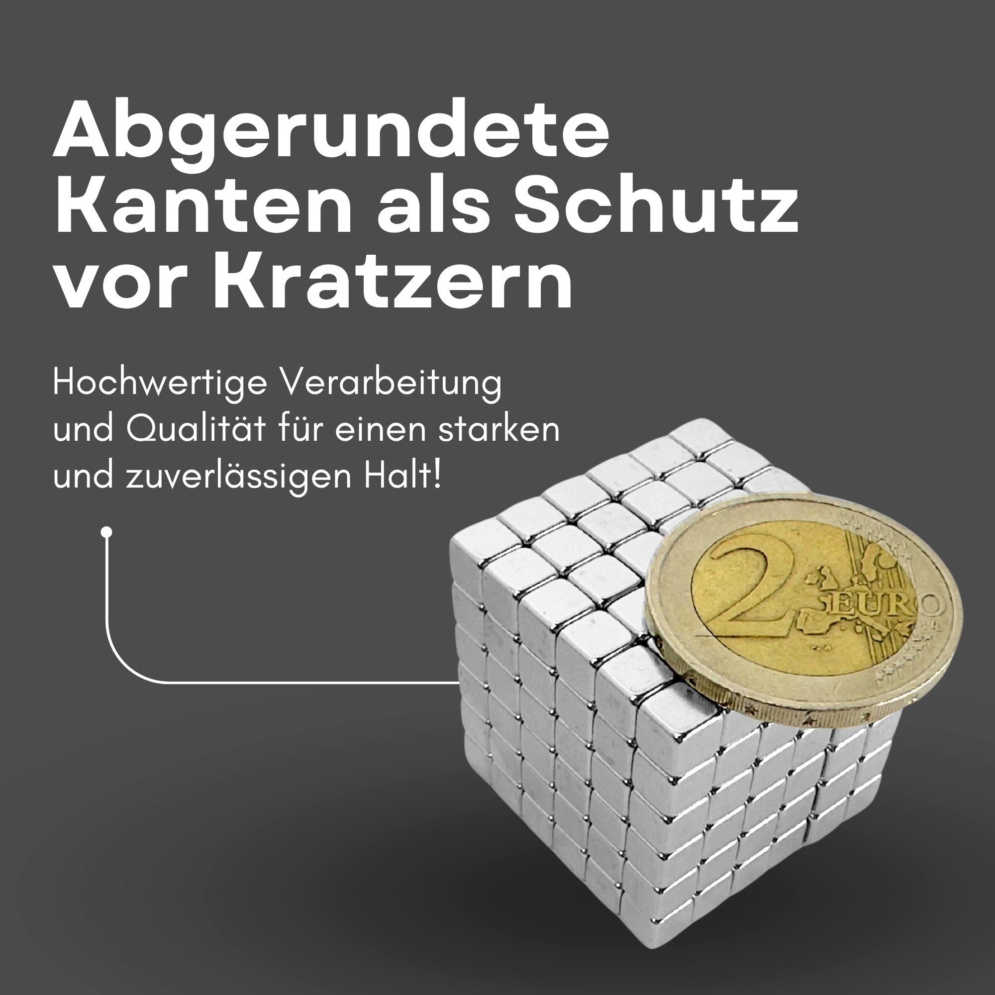 MaajeeKuto Magnet Neodym Magnet 5x5x5 mm N38 Würfelmagnet 1kg Haftkraft Stark (100-St) – Bild 5 von 5