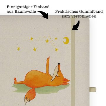 Mr. & Mrs. Panda Notizbuch Fuchs Sterne - Transparent - Geschenk, Träumer, Notizen, Schreibheft, Mr. & Mrs. Panda, Personalisierbar