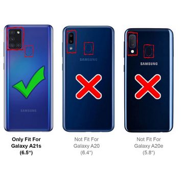 CoolGadget Handyhülle Flip Case Handyhülle für Samsung Galaxy A21s 6,5 Zoll, Hülle Klapphülle Schutzhülle für Samsung A21s Flipstyle Cover