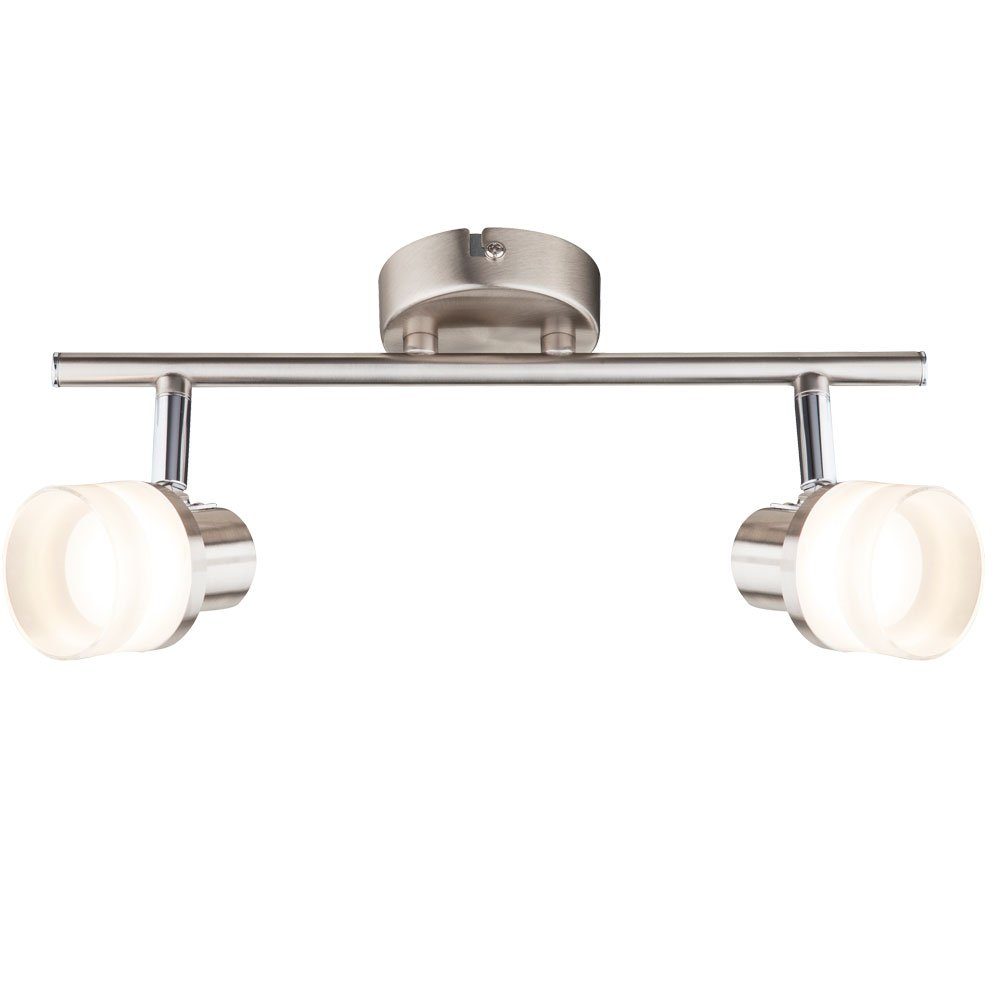 GLOBO LIGHTING LED Deckenspot, LED-Leuchtmittel fest verbaut, Warmweiß, Wand- und Deckenleuchte Deckenstrahler 2 flammig