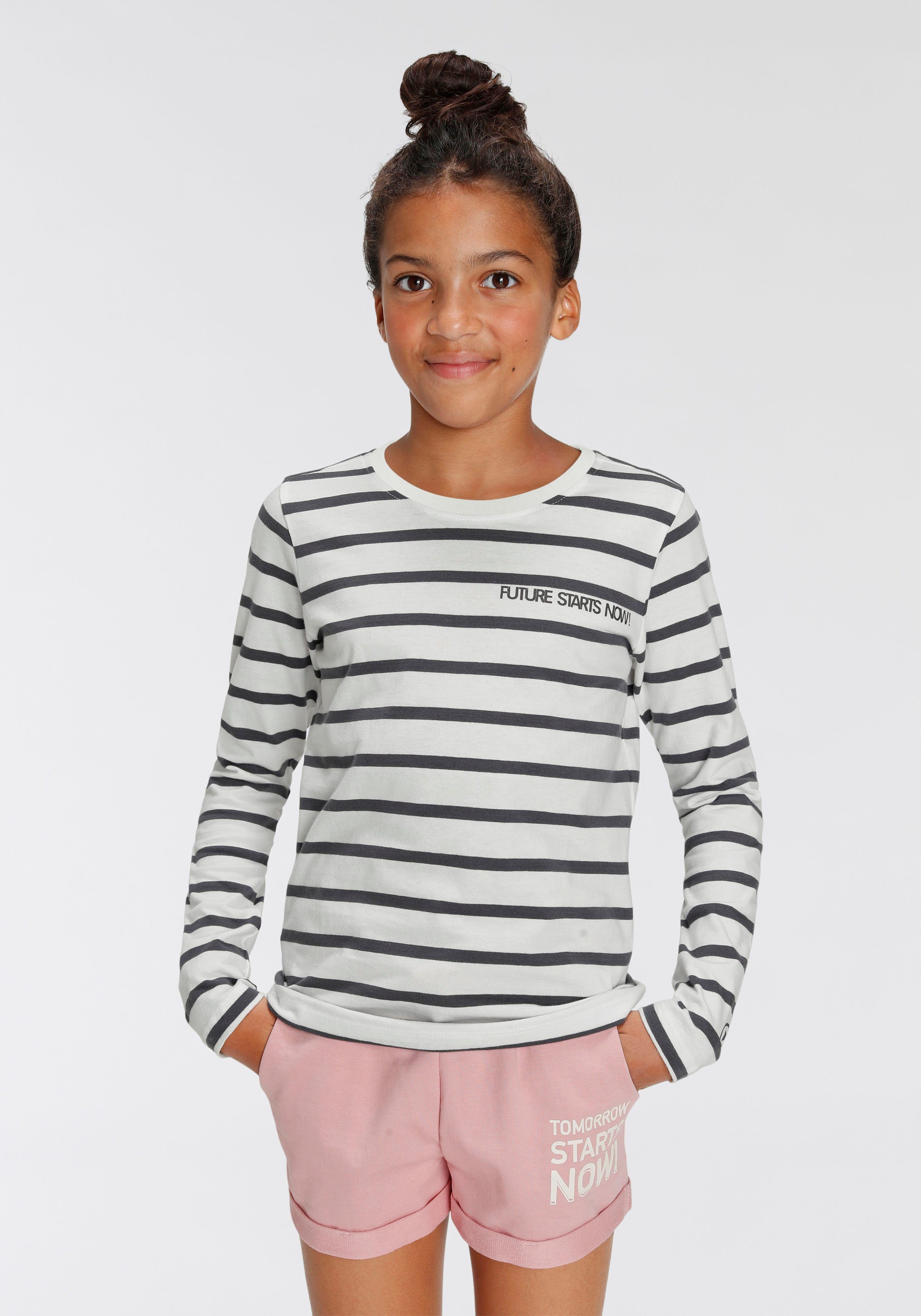 KIDSWORLD Langarmshirt Future starts now! langärmlig, Basic-Passform