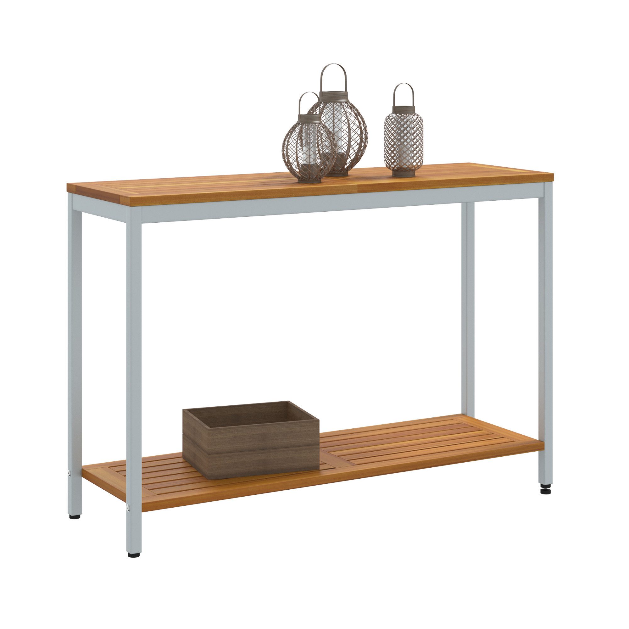 vidaXL Gartentisch Gartentisch Natur & Grau günstig online kaufen