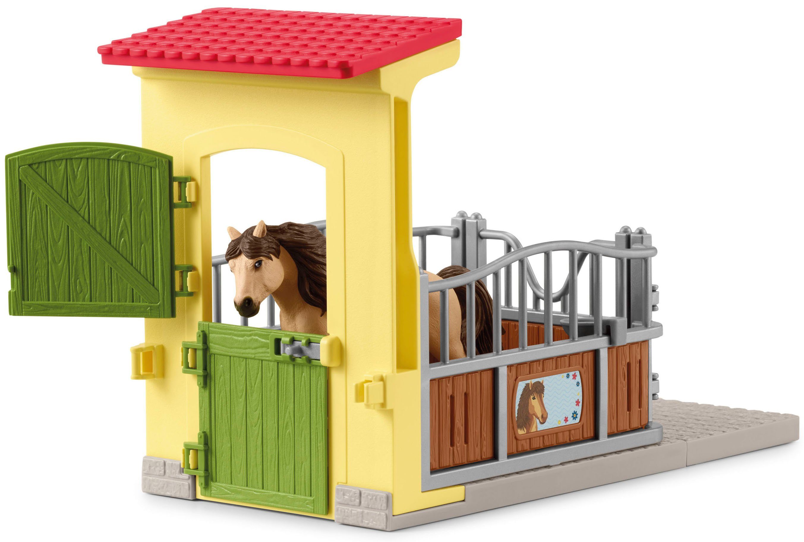 Schleich® Spielwelt FARM WORLD, Ponybox mit Islandpferd Hengst (42609)