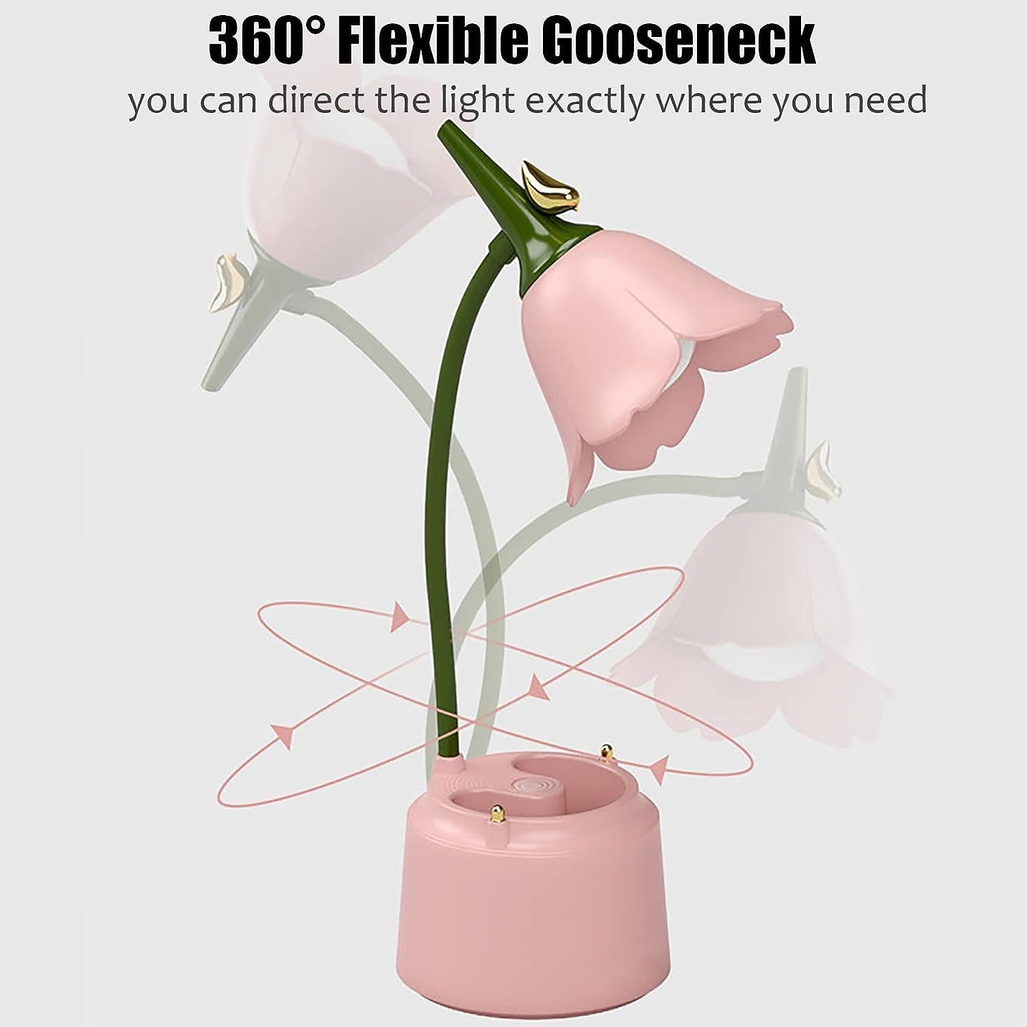 ZEUOPQ Schreibtischlampe Blumenvogel Tischlampe,über USB wiederaufladbar,3 günstig online kaufen