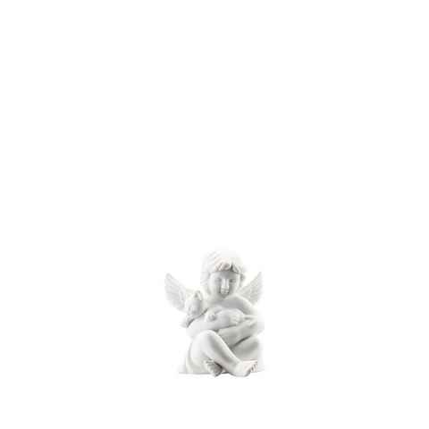 Rosenthal Engelfigur Engel mit Katze aus matten Porzellan, klein, detailverliebt & hochwertig