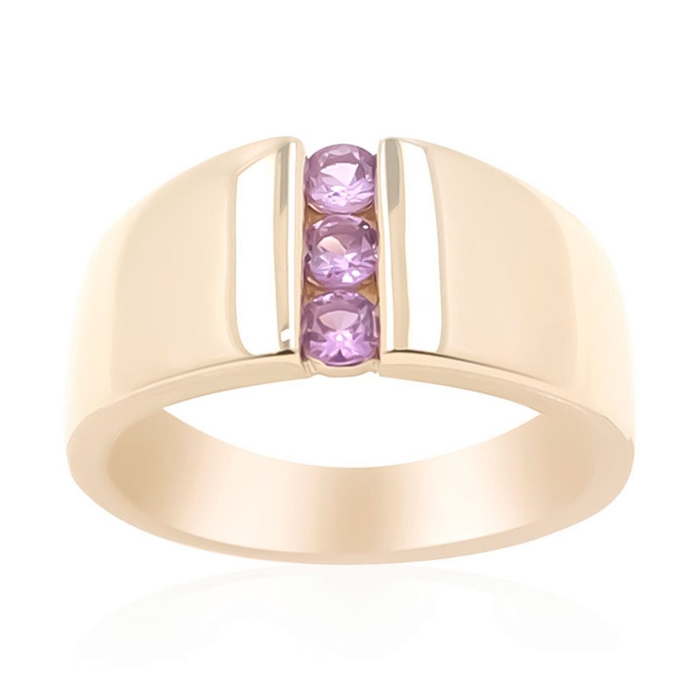Cavill Goldring Cavill Ring 0,275 ct Ceylon-Saphir, 9K Gelbgold, purpurfarben (1-tlg)