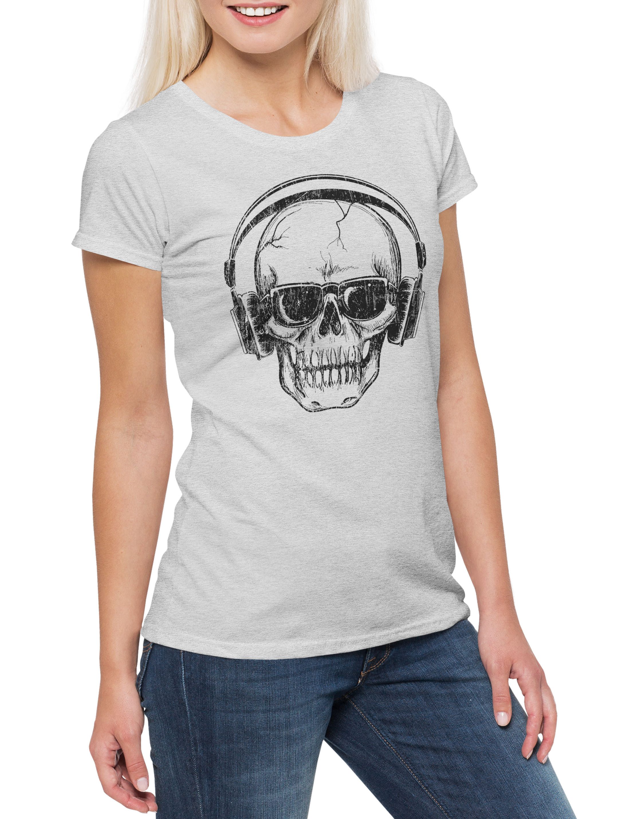 Urban Backwoods Print-Shirt Headphones Sunglasses Skull günstig online kaufen