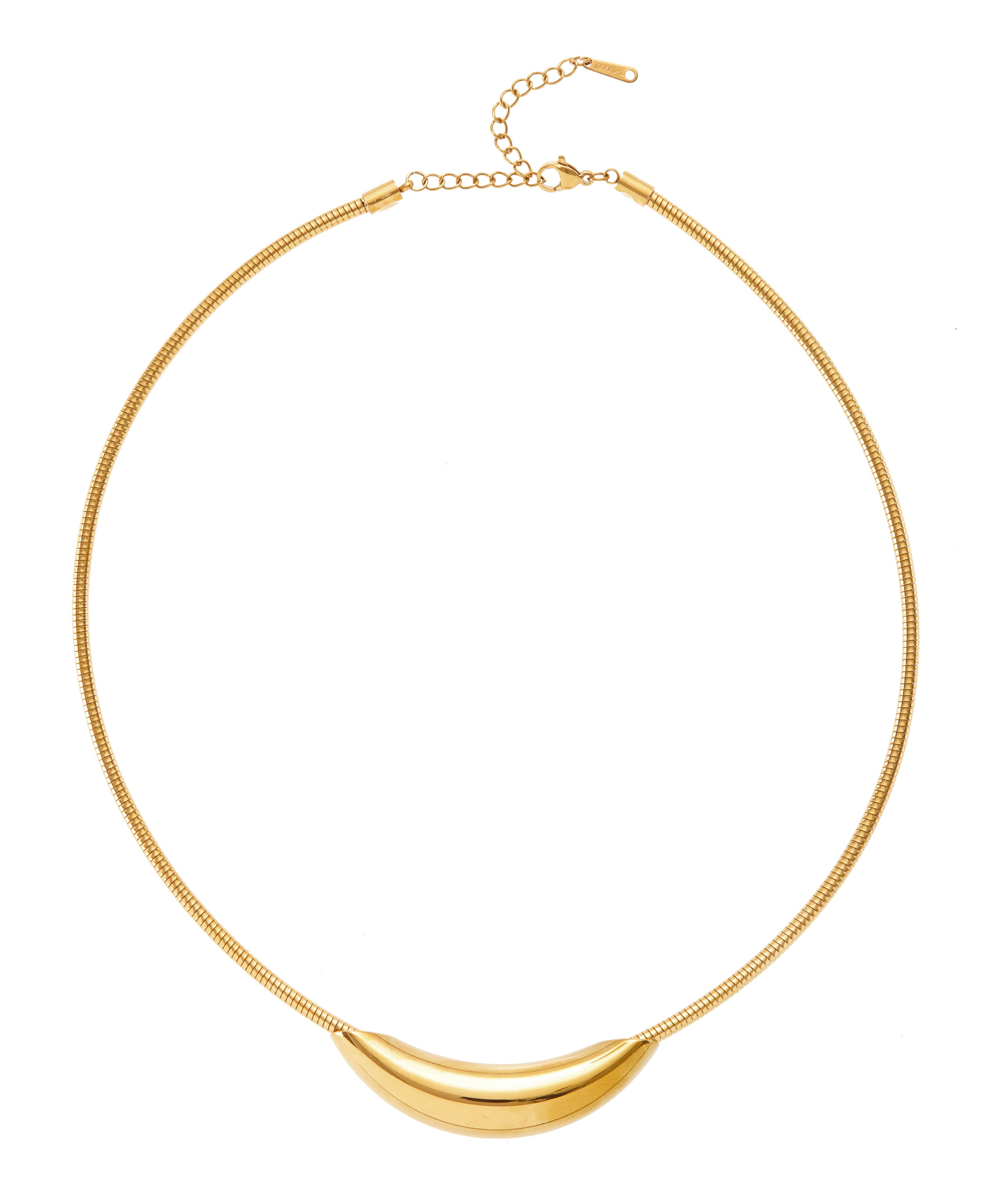 LASCANA Schlangenkette Halskette mit Röhrchen Anhänger, Hochwertiges Collier mit Goldbeschichtung. € 29,99