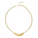 LASCANA Schlangenkette Halskette mit Röhrchen Anhänger, Hochwertiges Collier mit Goldbeschichtung
