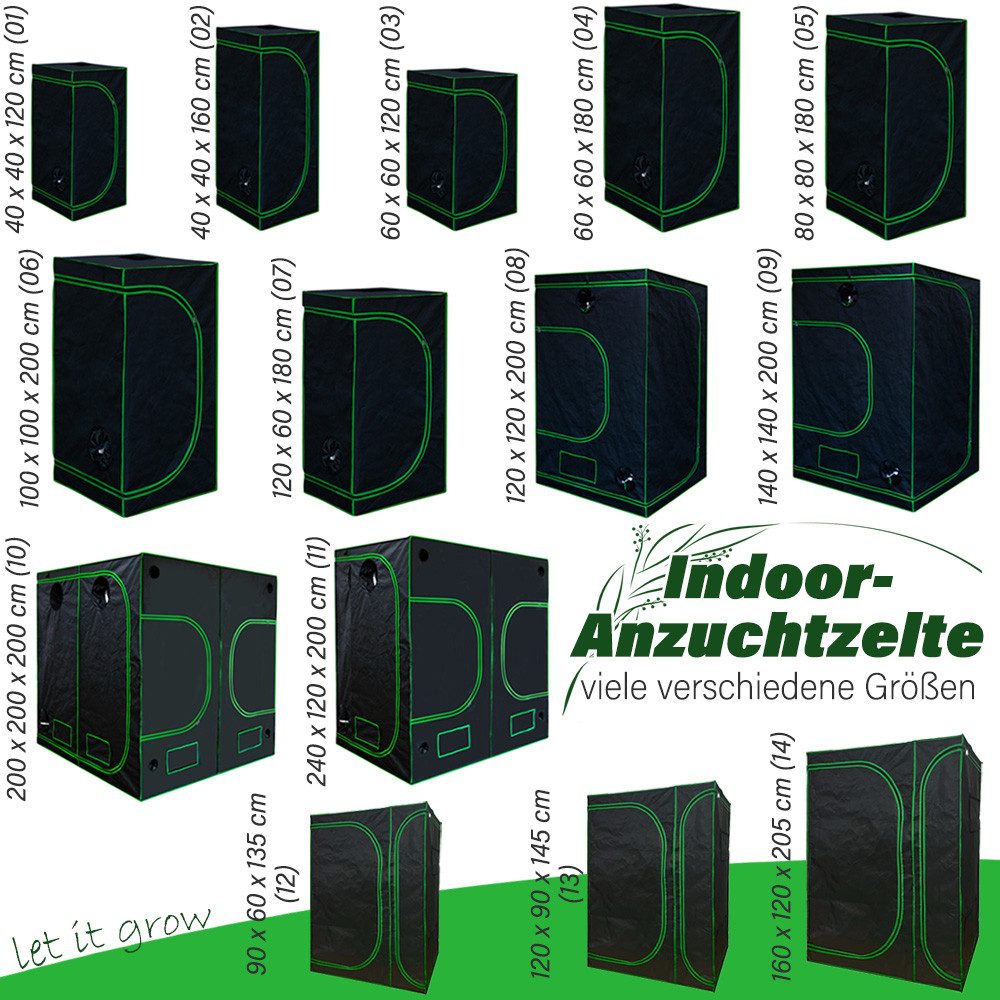 Kingpower Gewächshaus Grow Box Gewächshaus Zelt Zuchtzelt Growschrank Growzelt Zuchtschrank