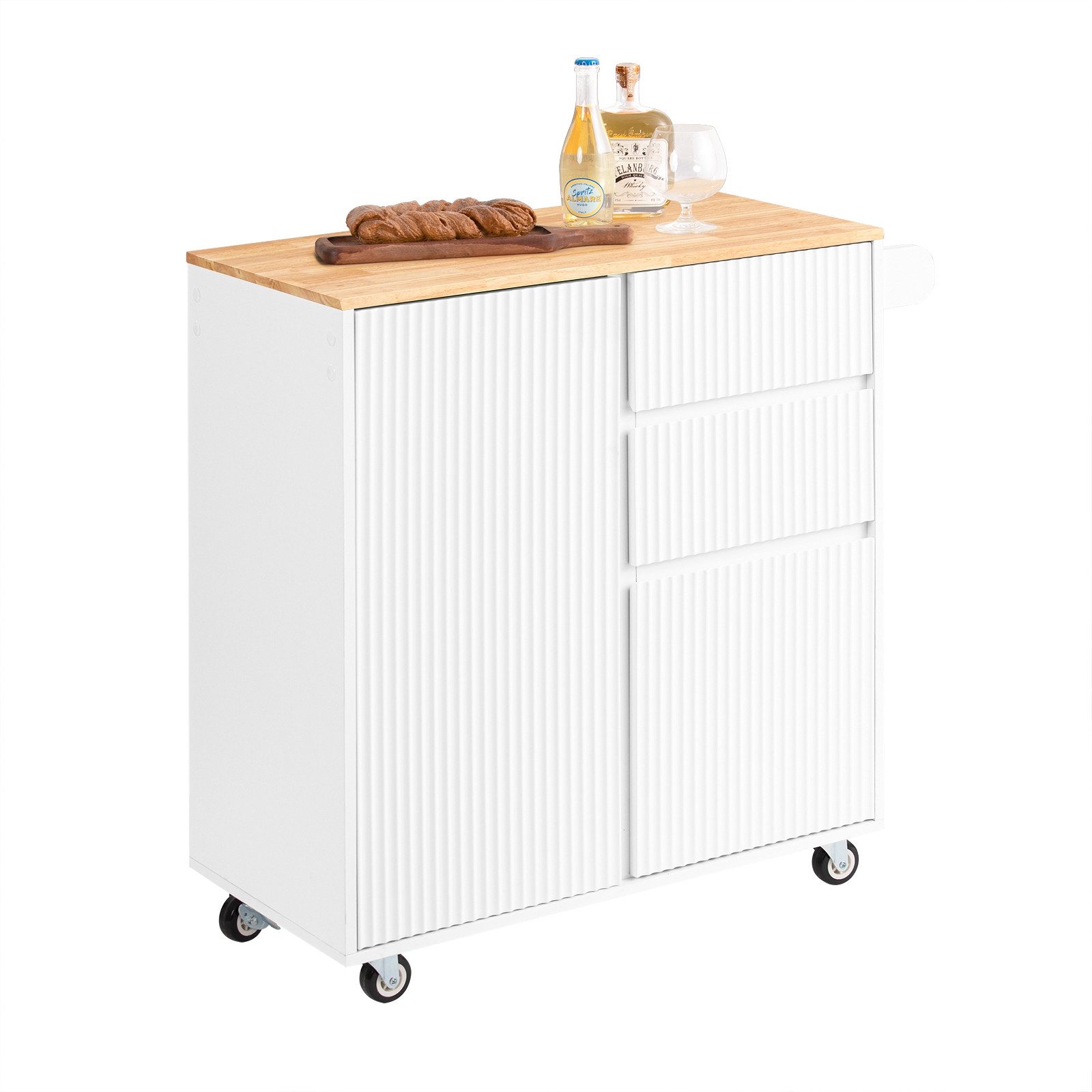 SoBuy Küchenwagen FKW124, Rollwagen Küchenwagen Servierwagen Küchenschrank, günstig online kaufen