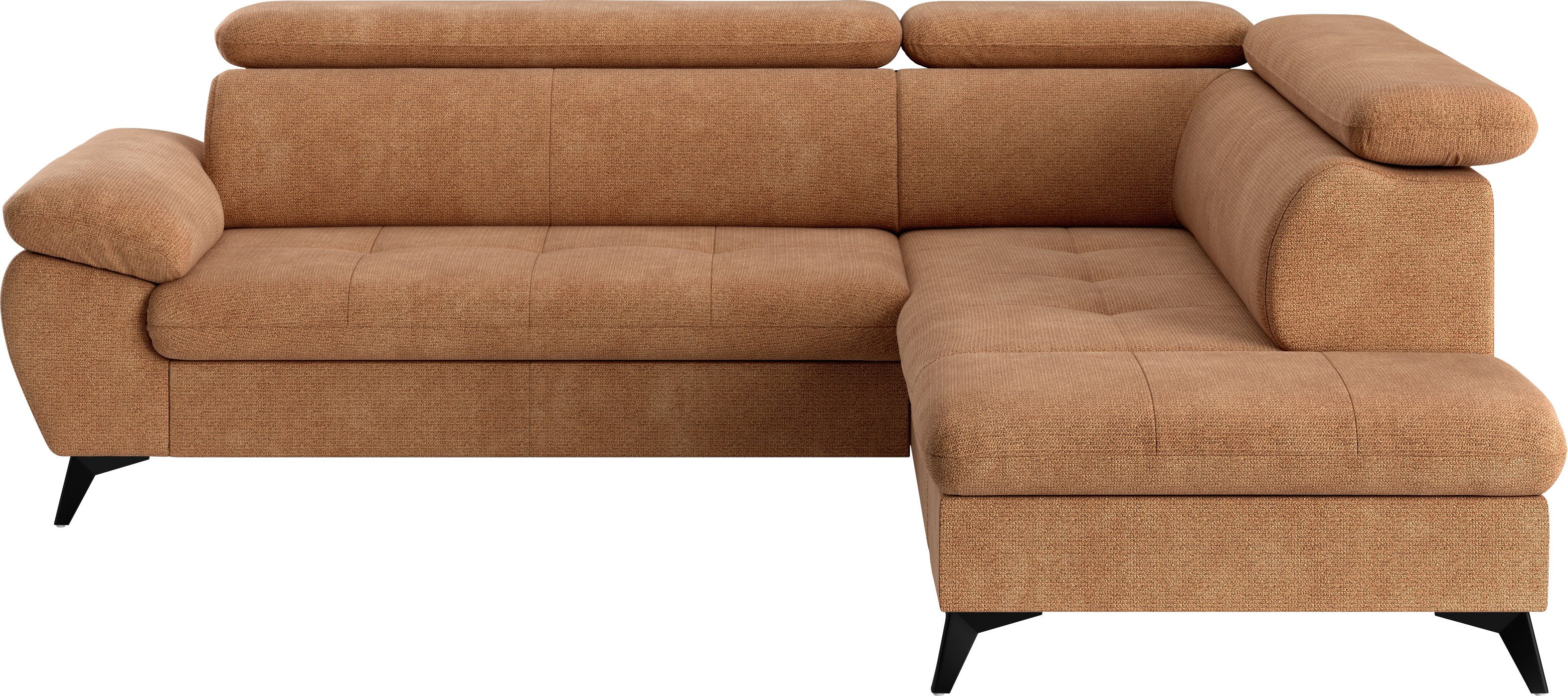 COTTA Ecksofa Hudson L-Form, mit Kopfteilverstellung, günstig online kaufen