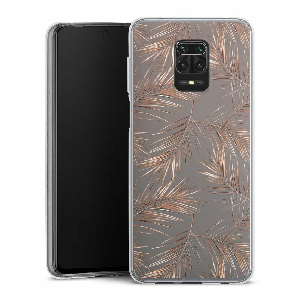 DeinDesign Handyhülle Gold & Kupfer Muster Palme Palmneedles, Xiaomi Redmi Note 9 Pro Silikon Hülle Bumper Case Handy Schutzhülle