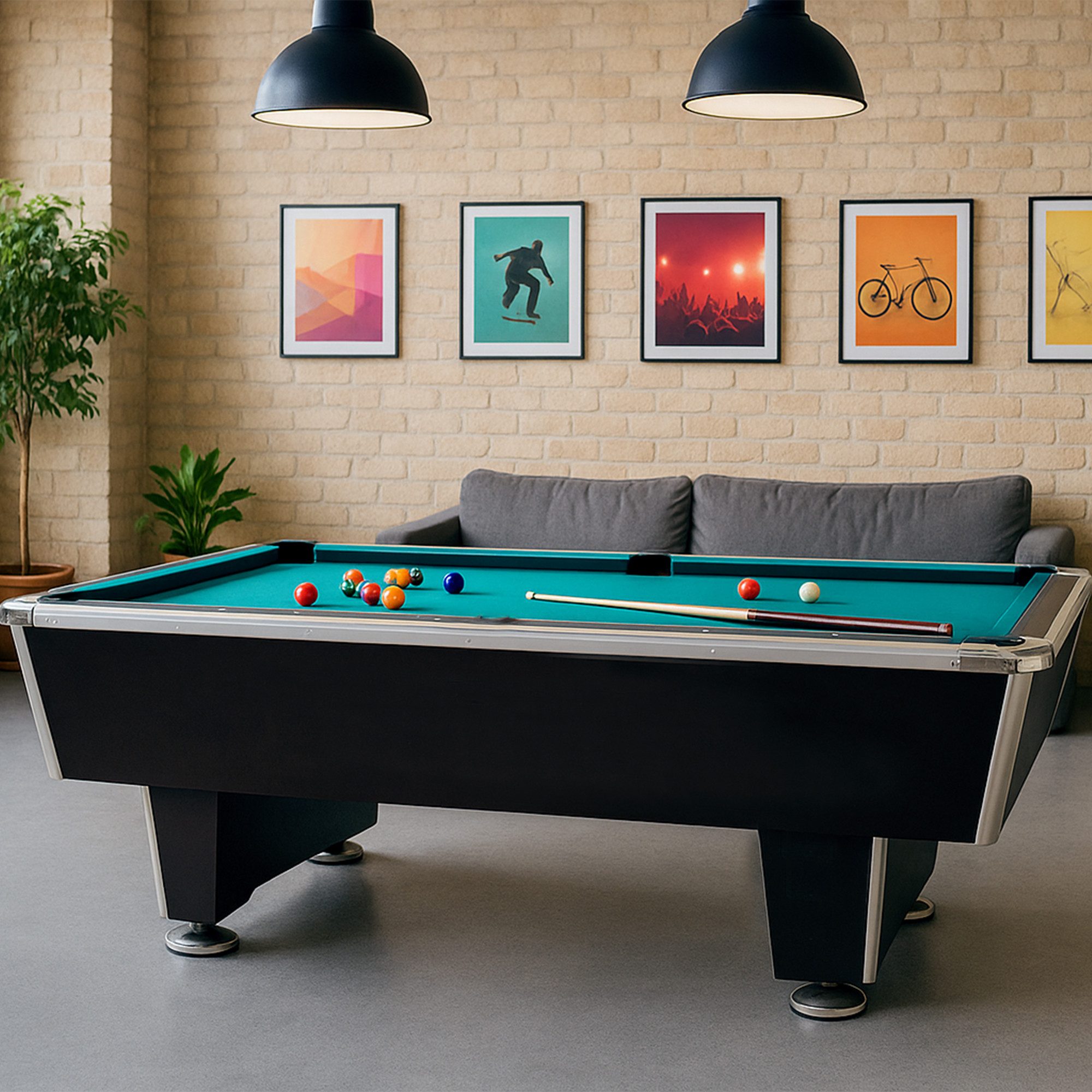 Winsport Billardtisch "Orlando 6 ft." mit Ballrücklaufsystem, mit traditioneller Schieferplatte