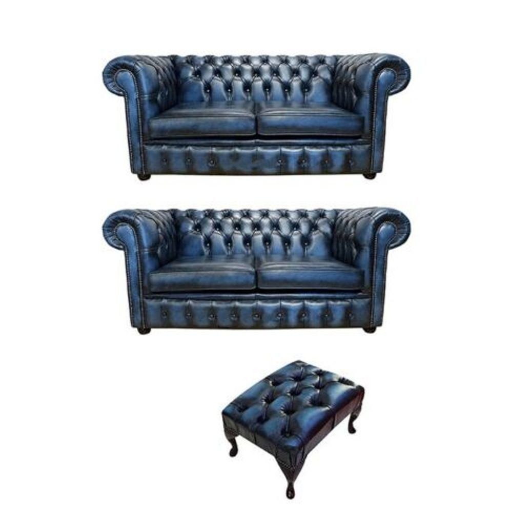 JVmoebel Sofa Chesterfield Design Luxus Polster Sofa Couch Sitz Garnitur Leder, Made in Europe