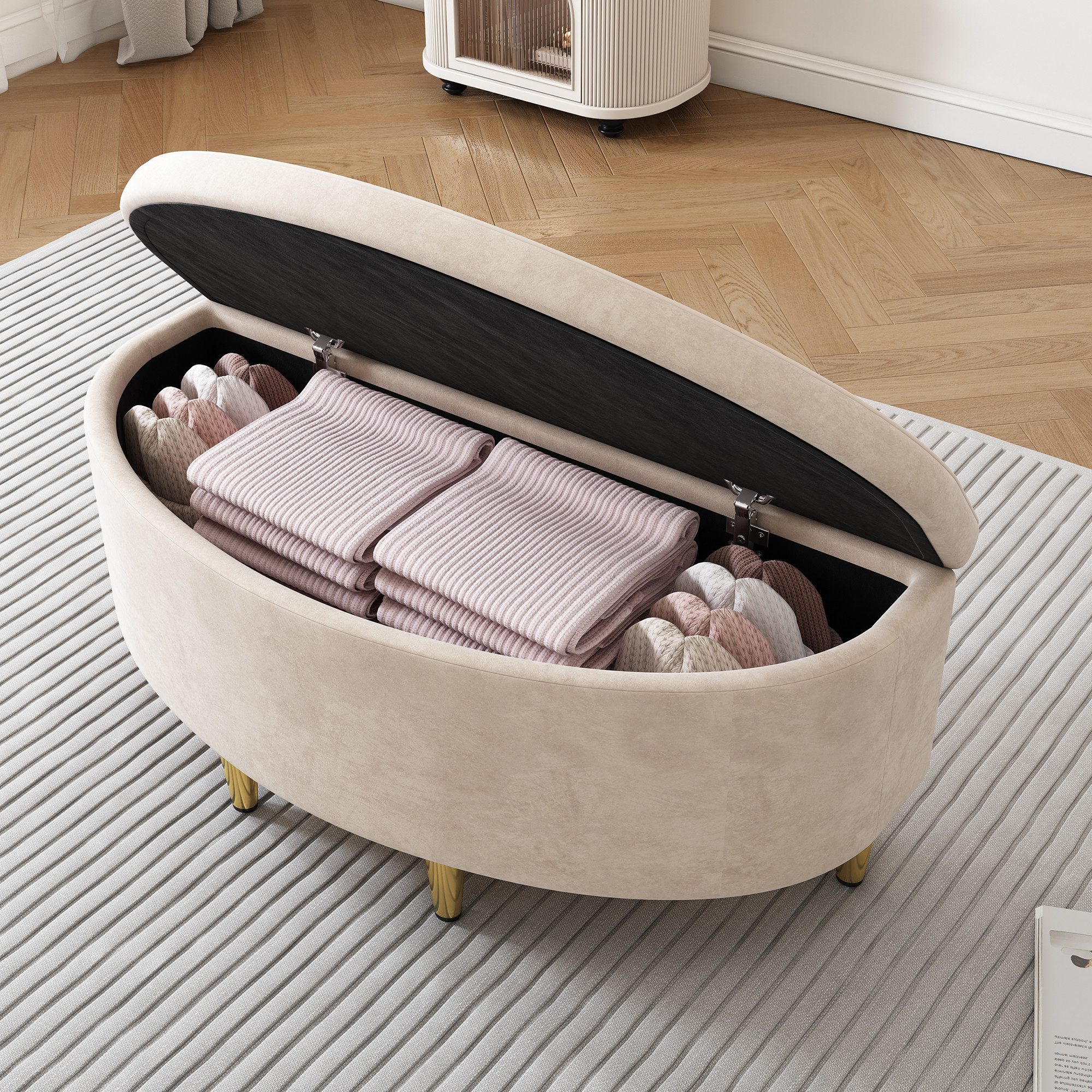 STILVORA Polsterbett 90x40x42cm Sitzbank mit Stauraum, günstig online kaufen