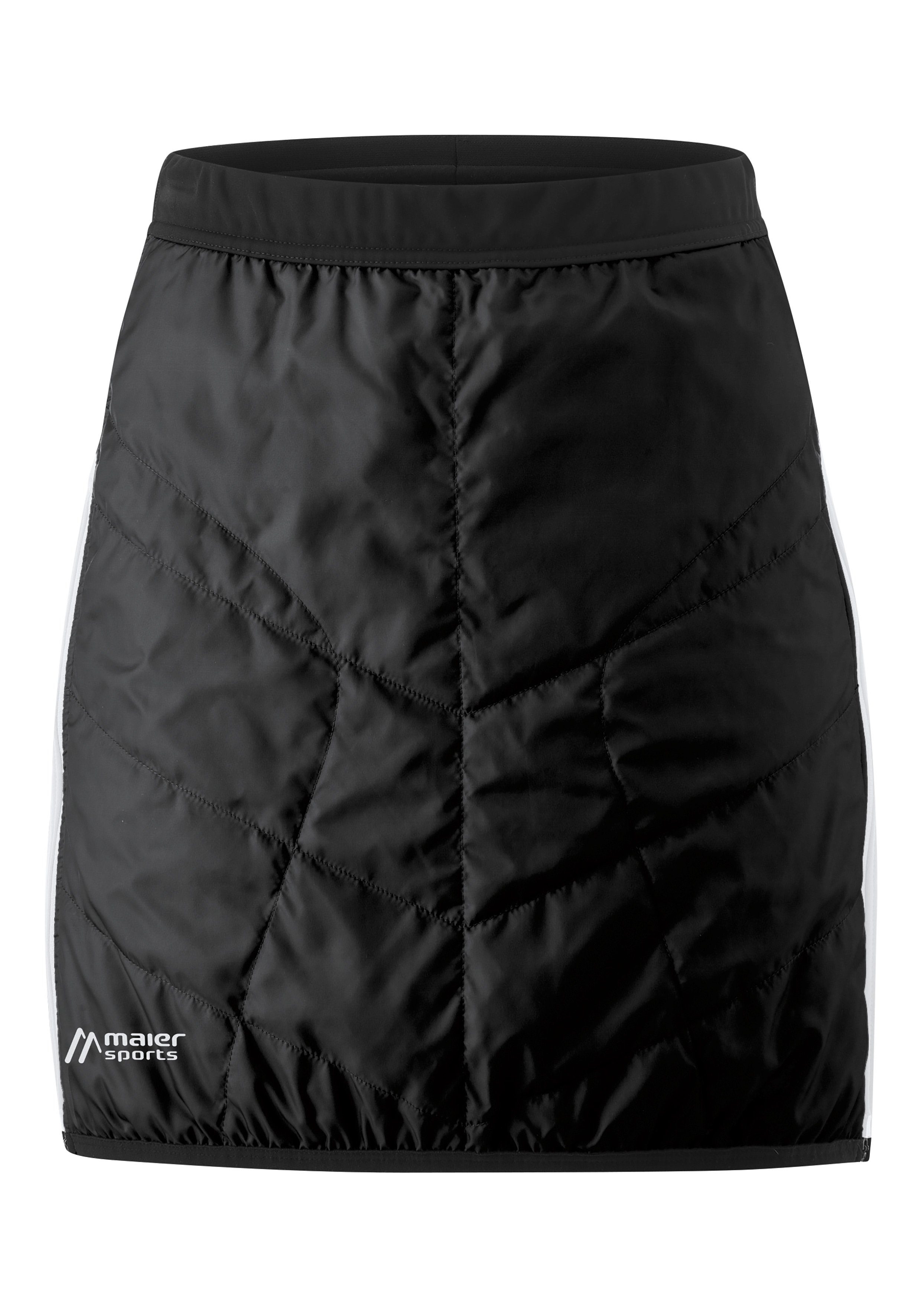 Maier Sports Funktionshose Telfs CC Skirt W Wärmender PrimaLoft® Rock kombinierbar zur Tights schwarz