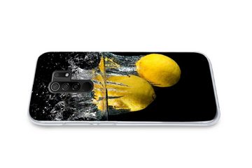 MuchoWow Handyhülle Zitrone - Frucht - Stilleben - Wasser - Gelb, Phone Case, Handyhülle Xiaomi Redmi 9, Silikon, Schutzhülle