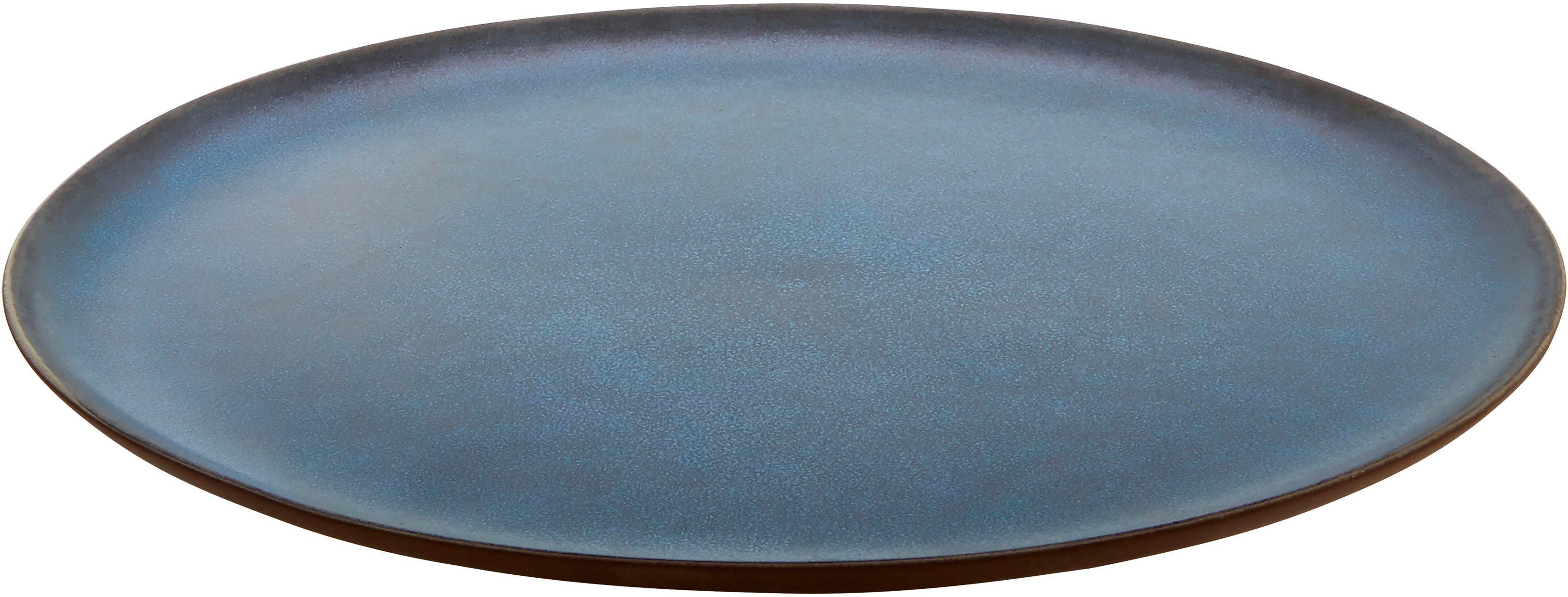 aida RAW Speiseteller Midnight blue, (6 St), Steinzeug, Ø 28 cm
