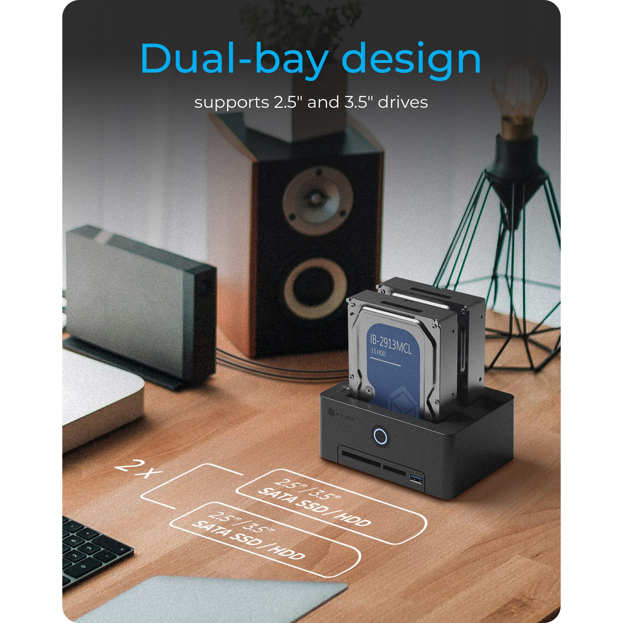 ICY BOX Laptop-Dockingstation ICY BOX IB-1233CL-CR, Dockingstation