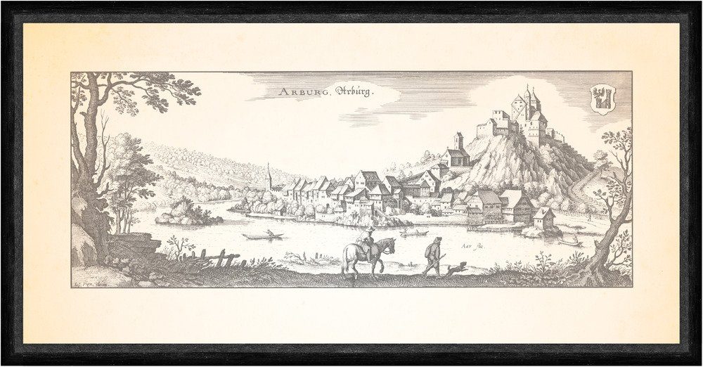 Kunstdruck Arburg Aarburg Aargau Schweiz Burg Schloss Festung Faks_Merian 0955