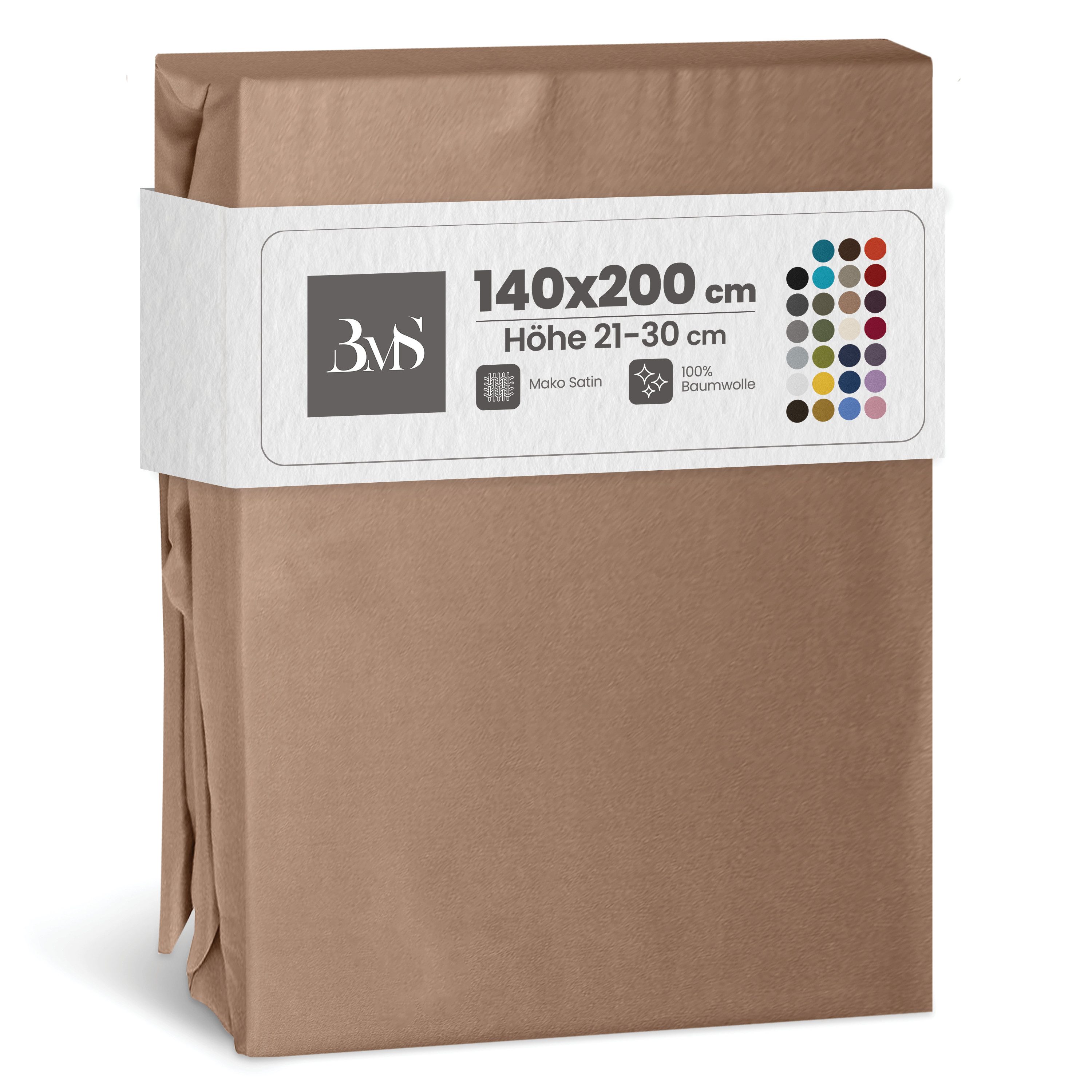 BETTWAESCHE-MIT-STIL Spannbettlaken Mako Satin Spannbettlaken, Matratzenhöh günstig online kaufen