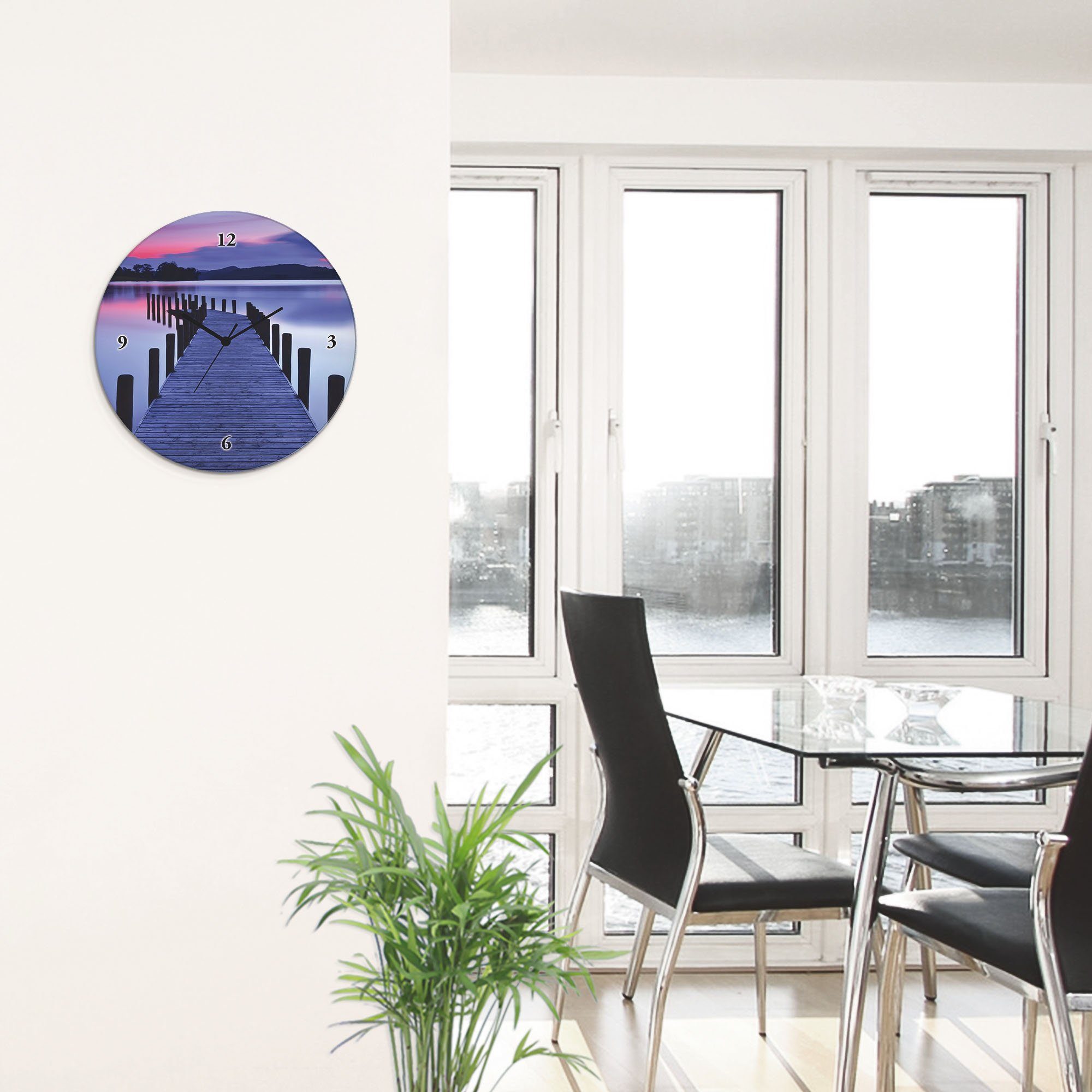 Artland Wanduhr »Glasuhr rund Panorama Steg Coniston Water«-kaufen
