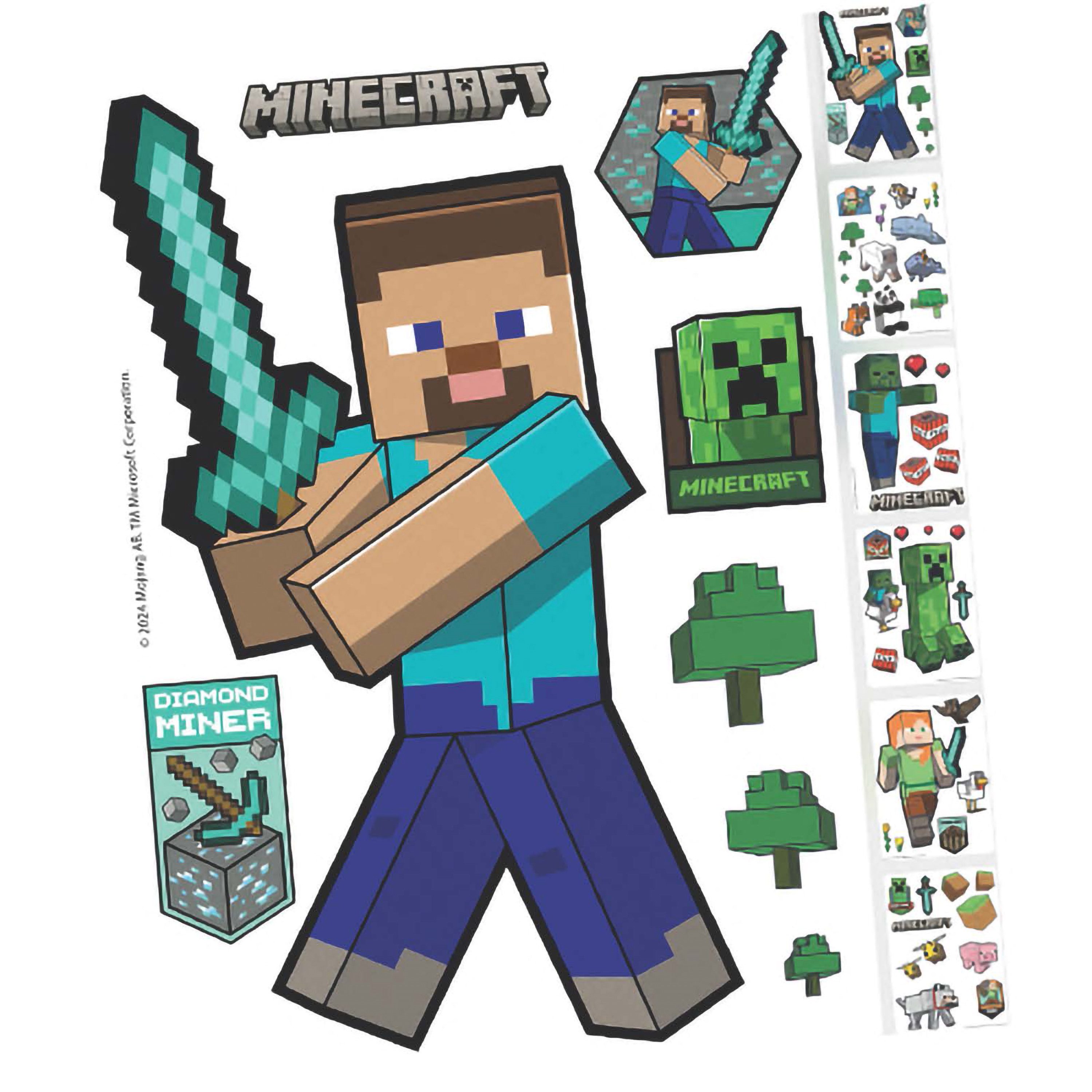 Minecraft Wandtattoo - Sticker Minecraft-Charakter, selbtklebende Vinylfoli günstig online kaufen