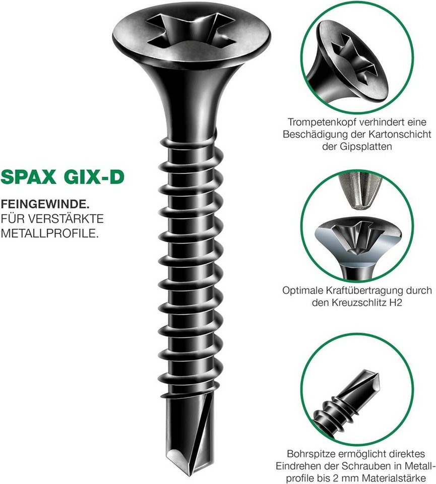 Thumbnail - SPAX Schraube GIX-D Packung, (1000 St)