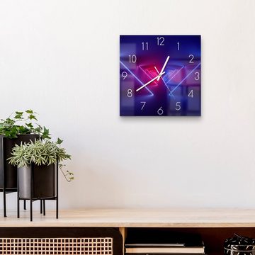 DEQORI Wanduhr 'Lichtinstallation' (Glas Glasuhr modern Wand Uhr Design Küchenuhr)