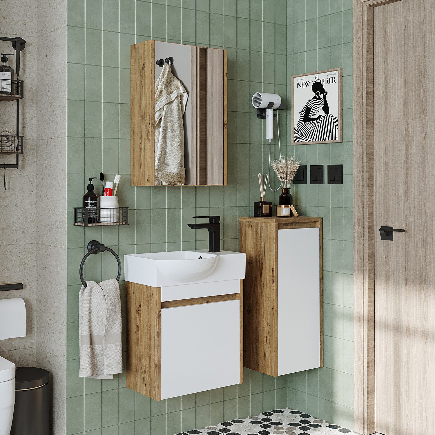 Roomart Badmöbel-Set LEO, (Badmöbelset Unterschrank mit günstig online kaufen