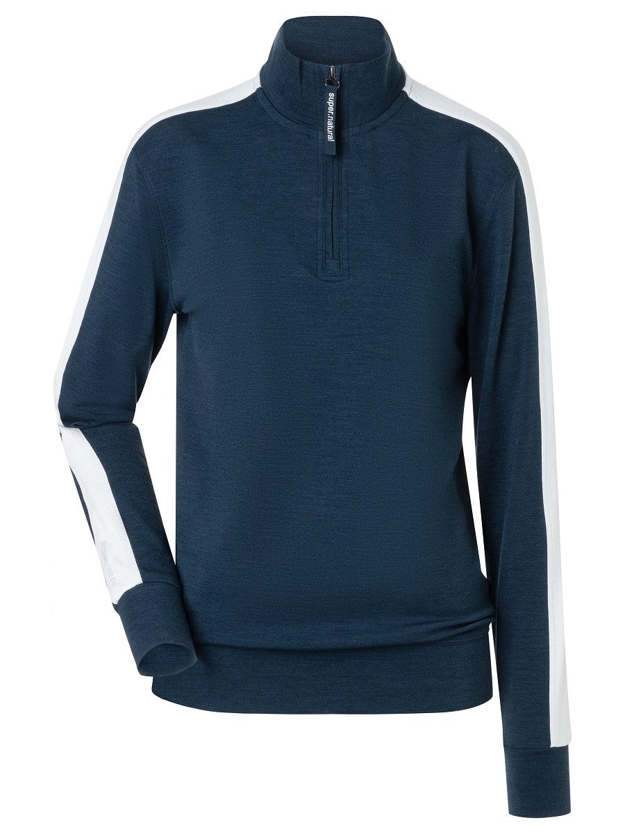 SUPER.NATURAL Rollkragenpullover für Damen, Merino W COLORADO ZIP TURTLENEC günstig online kaufen