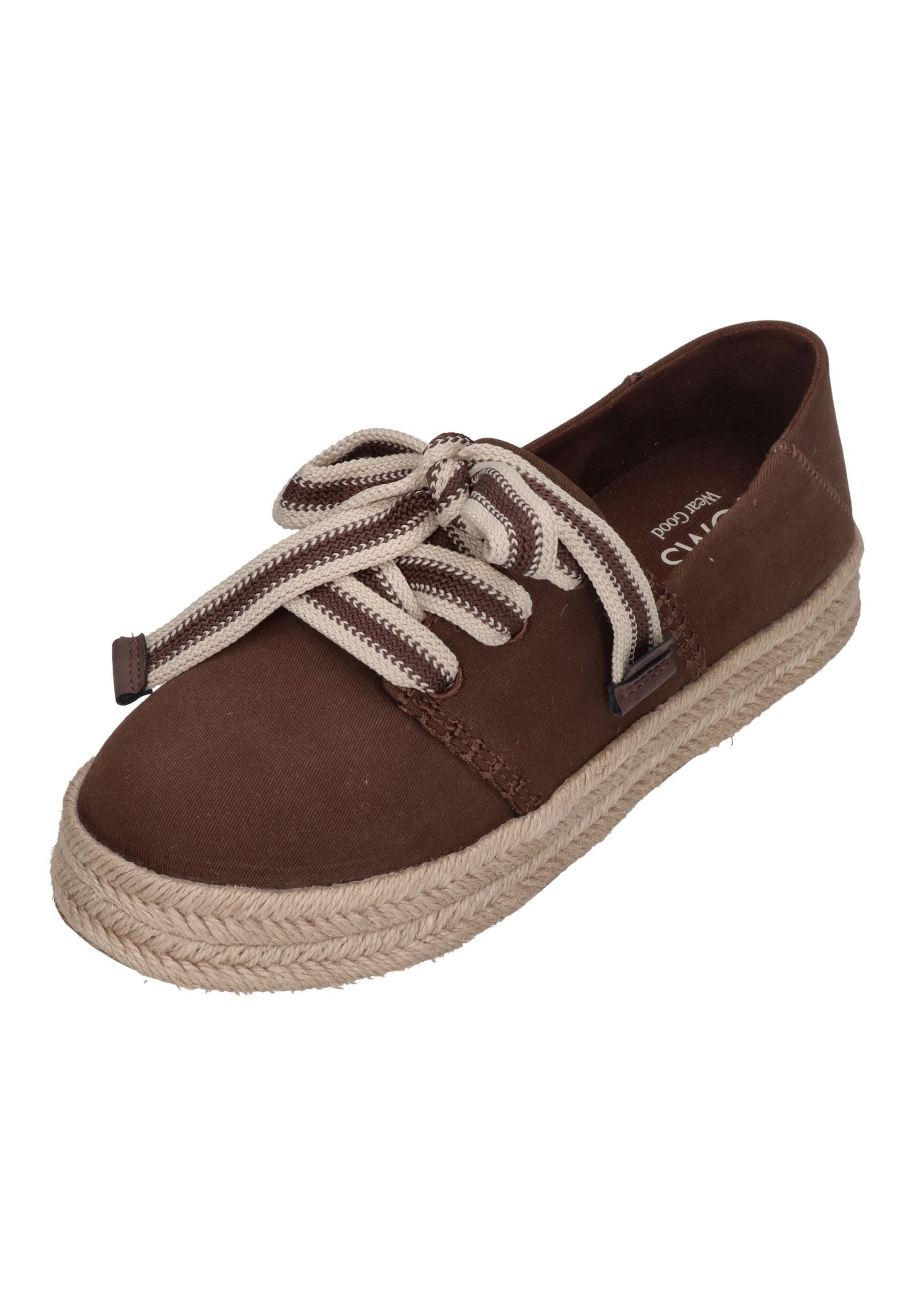 TOMS CAROLINA LACE UP Espadrille hot cocoa deco