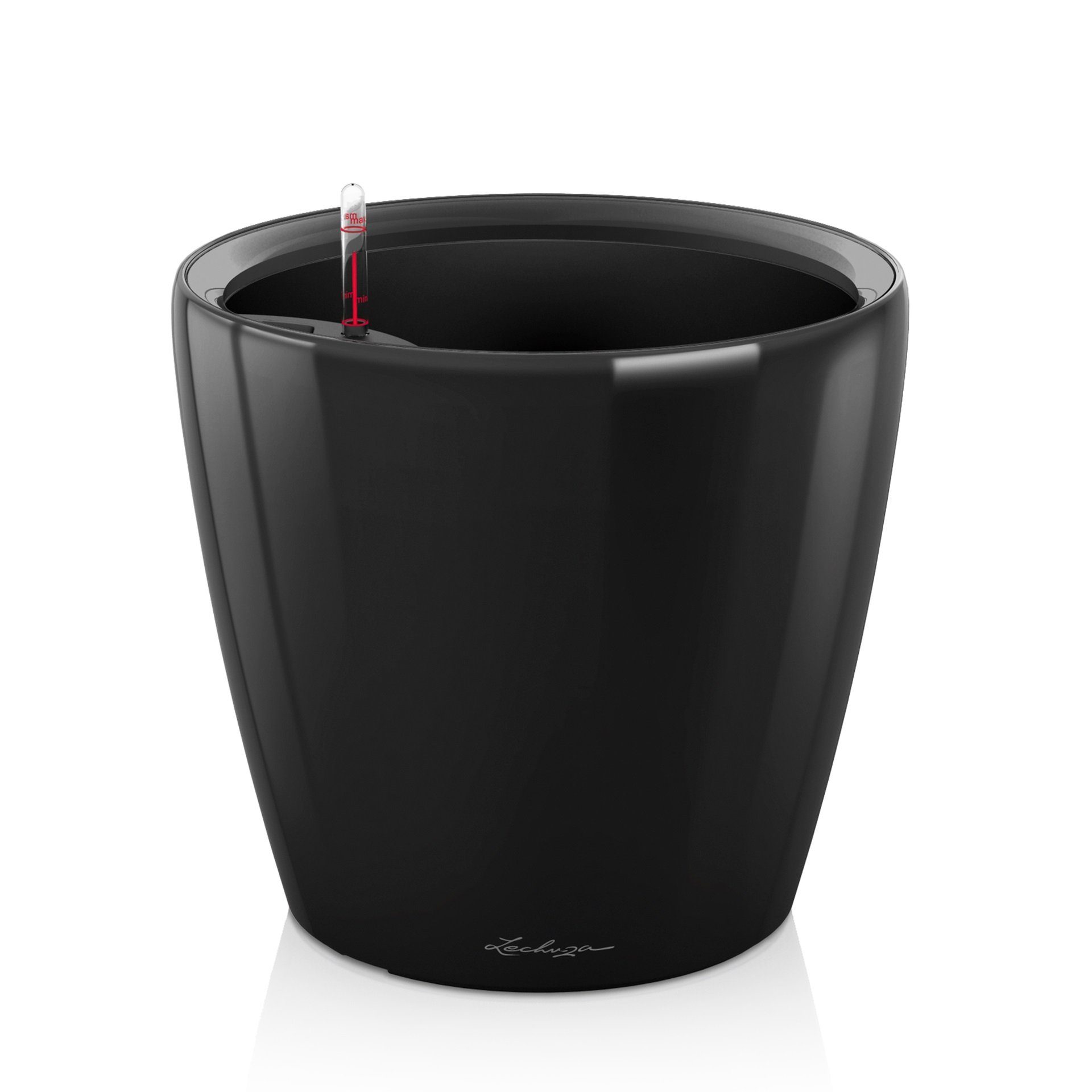 Lechuza® Pflanzkübel Pflanztopf Classico LS 21 schwarz hochglanz