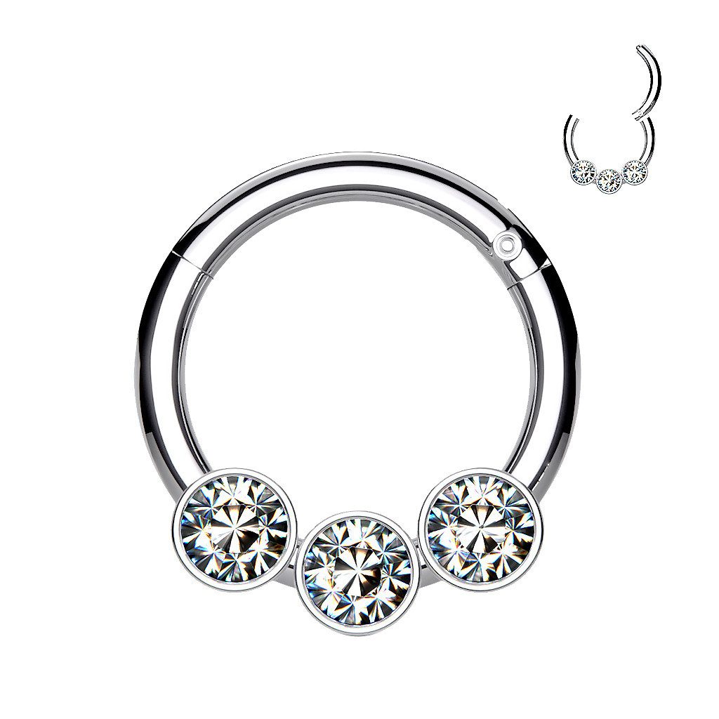 Taffstyle Nasenpiercing Septum Piercing Scharnier Ring günstig online kaufen