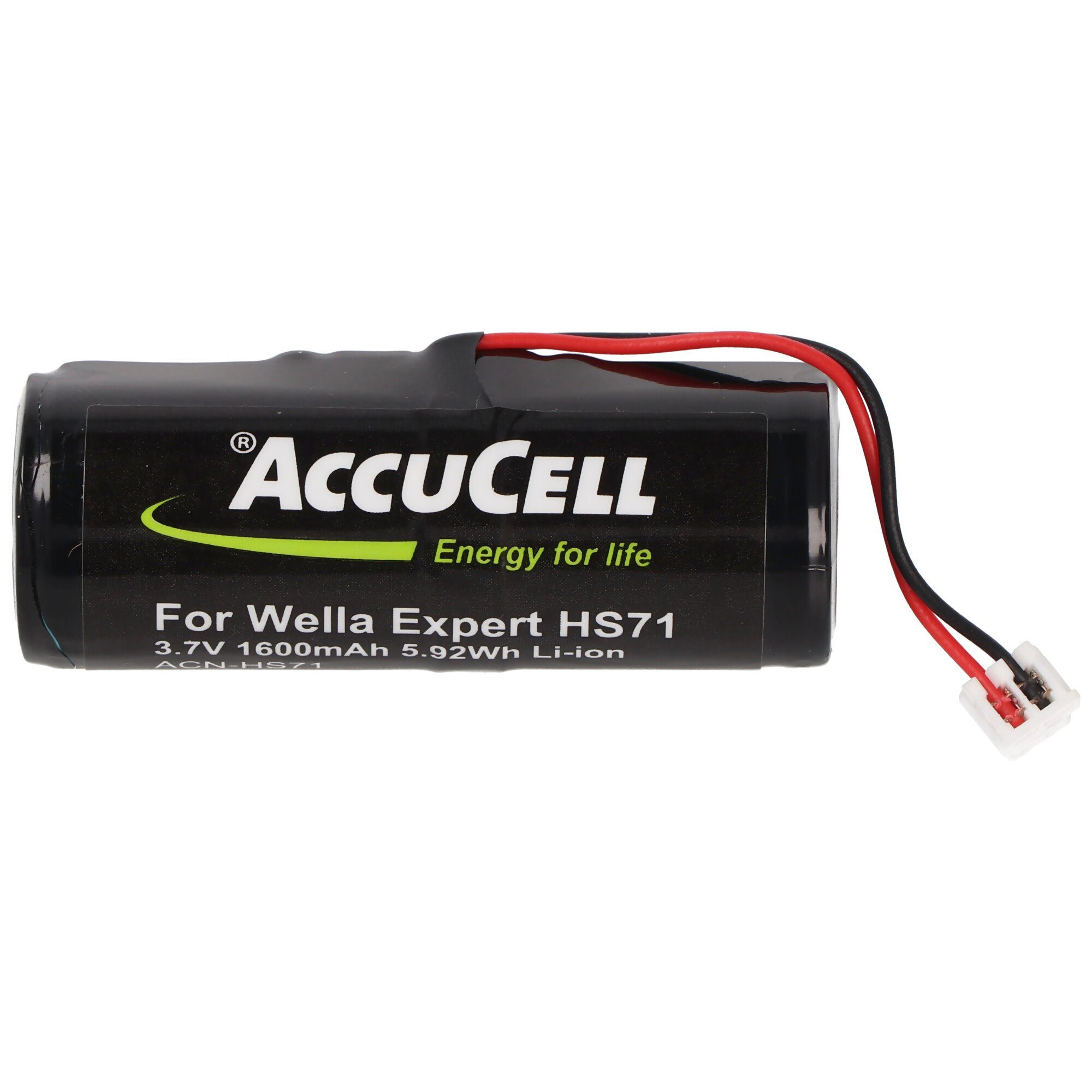 V) AccuCell mAh Expert HS71 Mat.-Nr. 1/UR18500L 1531582 Akku Li-Ion Wella (3,7 3,7V Akku 1400