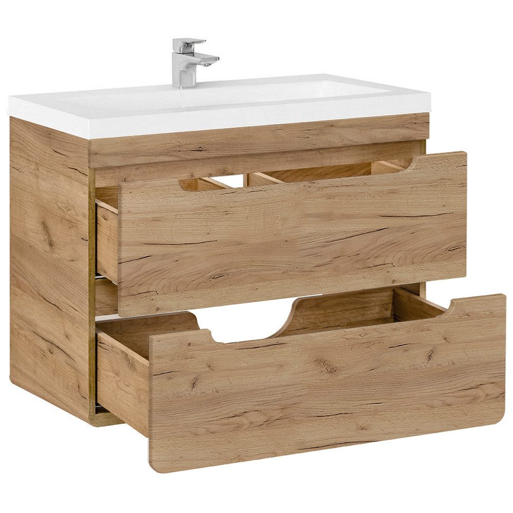 Lomadox Waschtisch LUTON-56-CRAFT, Wotan Eiche Nb. günstig online kaufen
