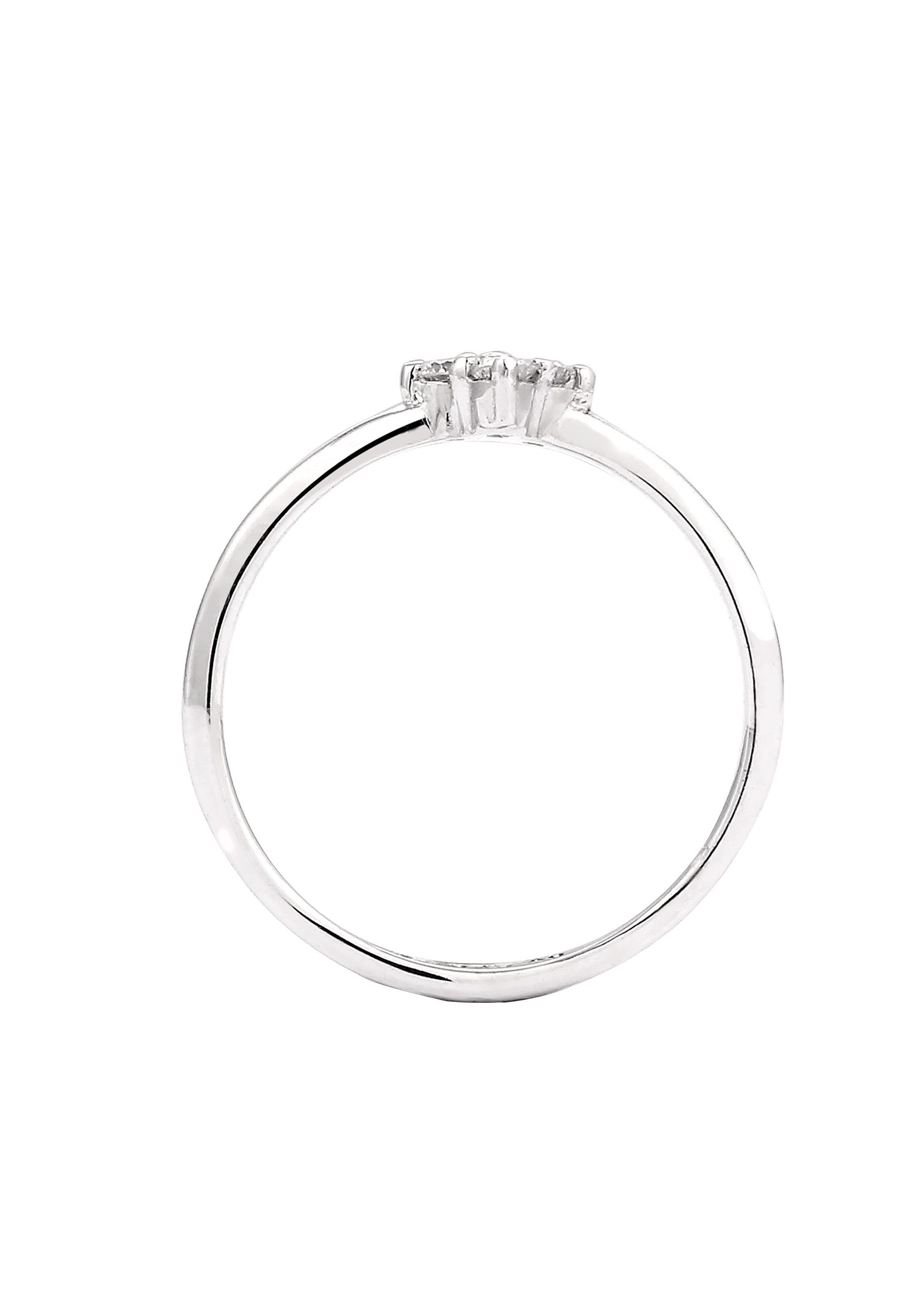 Elli DIAMONDS Diamantring Laborgezüchtete Diamanten Weiß (0.14 ct) 925 Sterling Silber