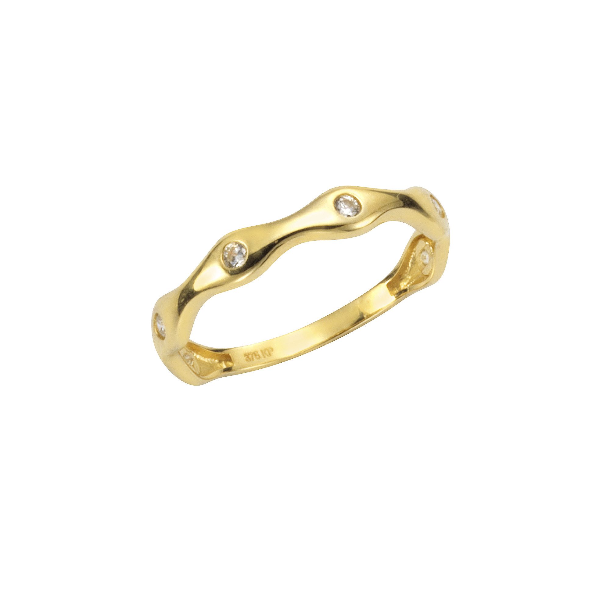 Fascination by Ellen K. Fingerring 375 Gelbgold mit Zirkonia weiß