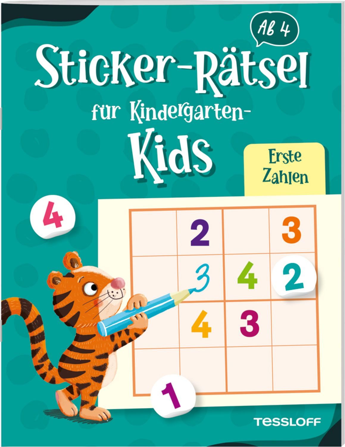 Sticker-Rätsel für Kindergarten-Kids. Erste Zahlen / Christine Thau
