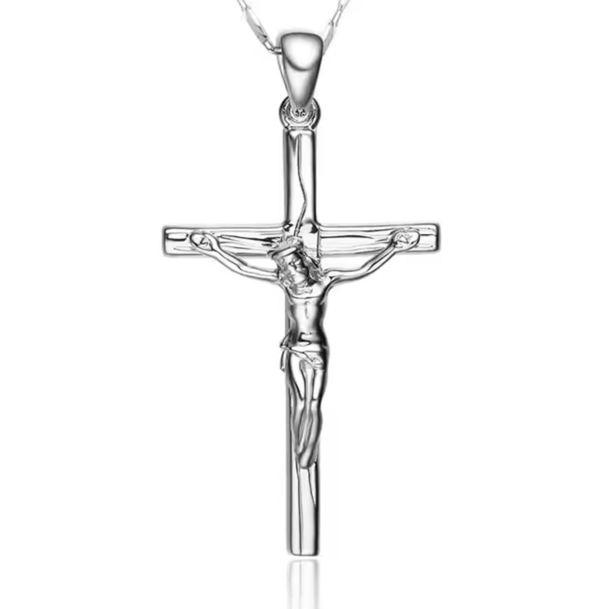 ELLAWIL Kreuzkette Silberkette Halskette Damen Kette mit Jesus-Kreuz-Anhäng günstig online kaufen